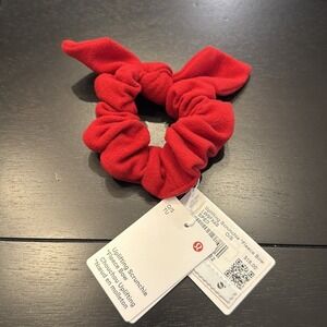 LULULEMON Uplifting Scrunchie Fleece Bow – Sports Red ❤️ NWT ‎ Perfect gift